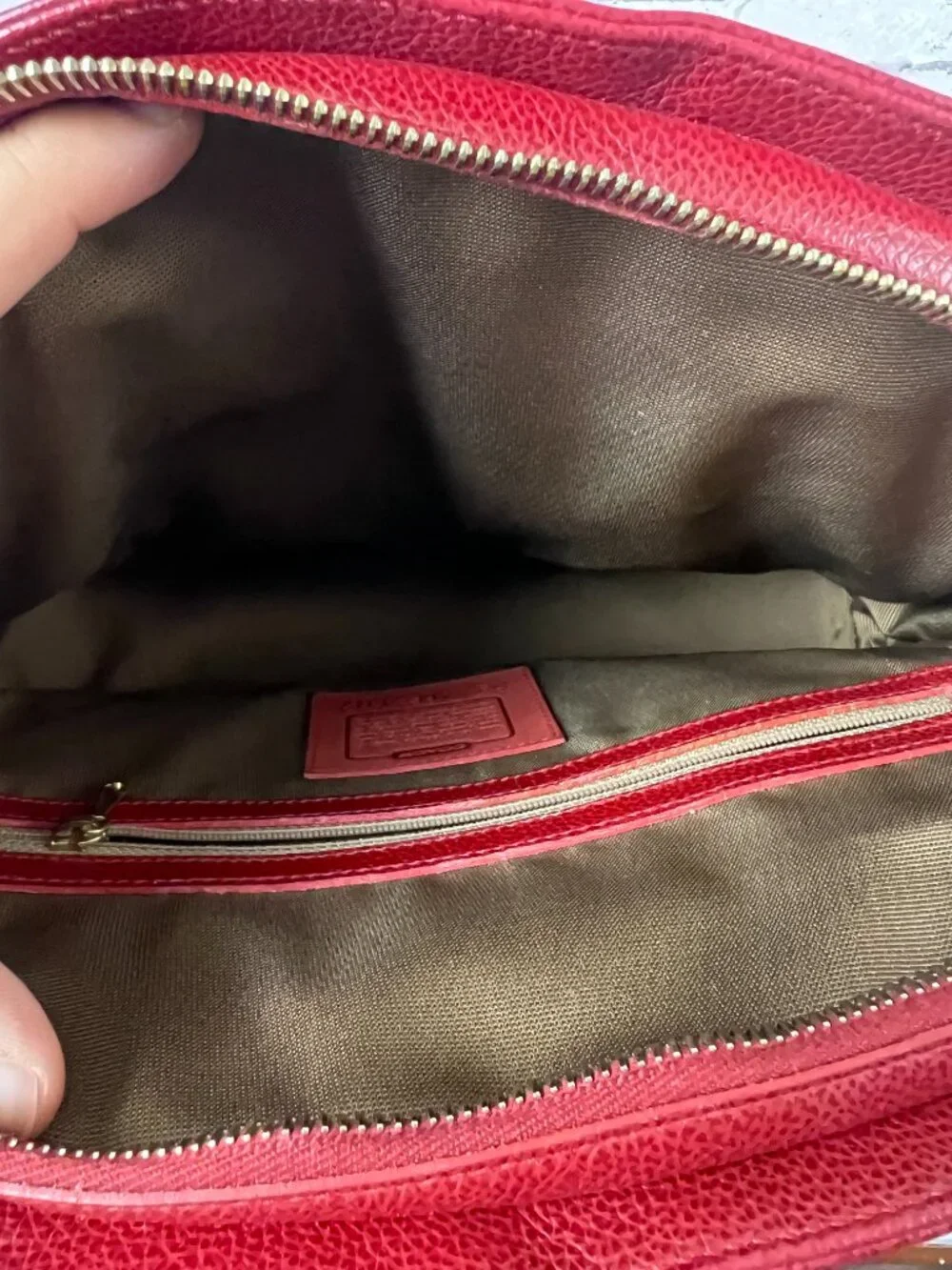 Vintage Coach Madison Bristol 4412 Satchel Garnet Red